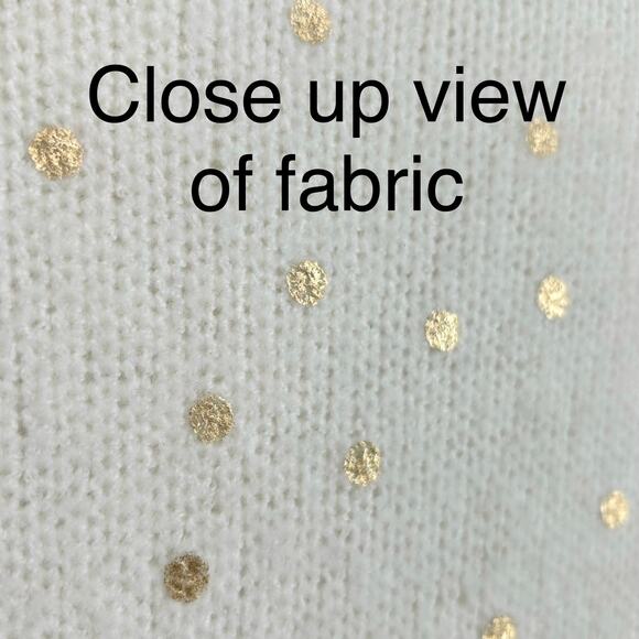 Maurices Gold Metallic Polka Dot Crewneck Knit Sweater NWT - Picture 6 of 10